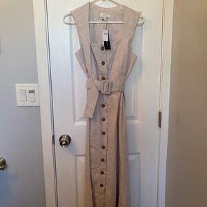 BANANA REPUBLIC | Linen Belted Button Down Dress | SIZE 4